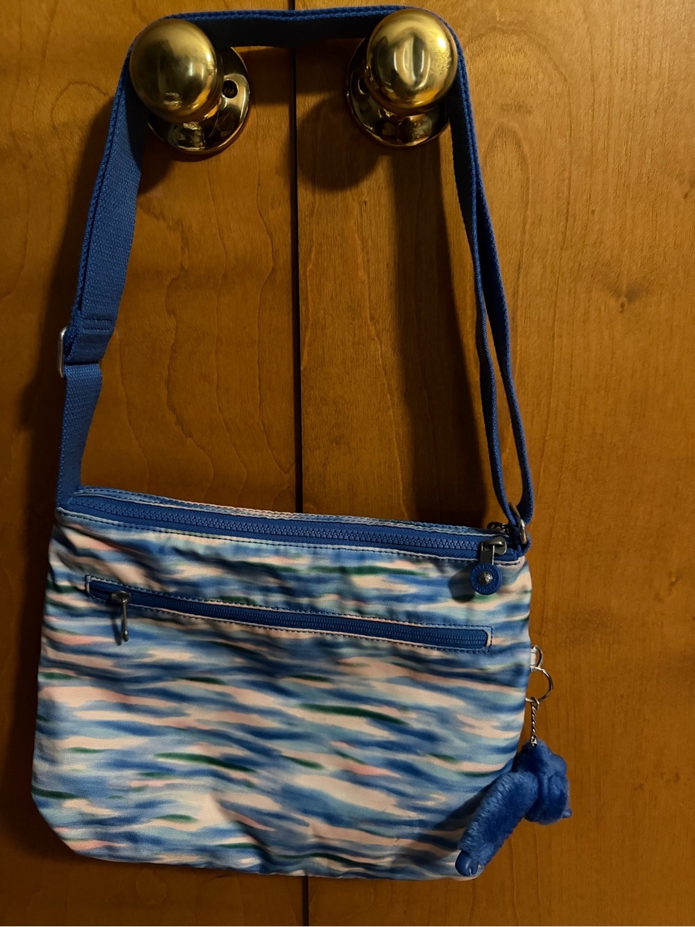 Kipling Blue Patterned Crossbody Shoulder Bag - NWOT